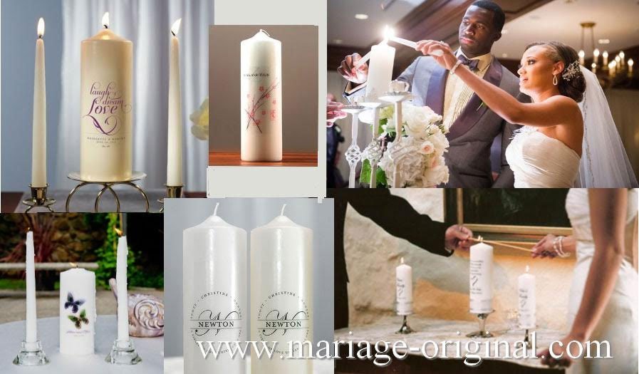 bougie ceremonie mariage personnalisees